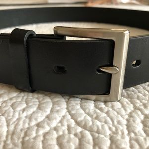 Men's Trafalgar Leather BELT, Black, Size 38
